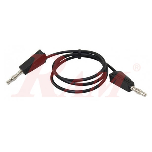 [WIRE.AD38.TO.AD38.BLACK] 4mm Banana Plug to Banana Plug Wire Test Cable (AD38/AD38) Black