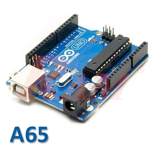 [KIT.ARDUINO.UNO.A65] Arduino UNO Rev3 (A65) Original Chips - Clone اردوينو اونو بالمكونات الاصلية