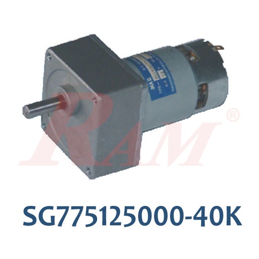 [DC.SG775125000.40K] DC Geared Motor 12Vdc 125 rpm 1.86 N.m - Model SG775125000-40K ماتور جيربوكس 12 فولت 125 لفة/د عزم عالي