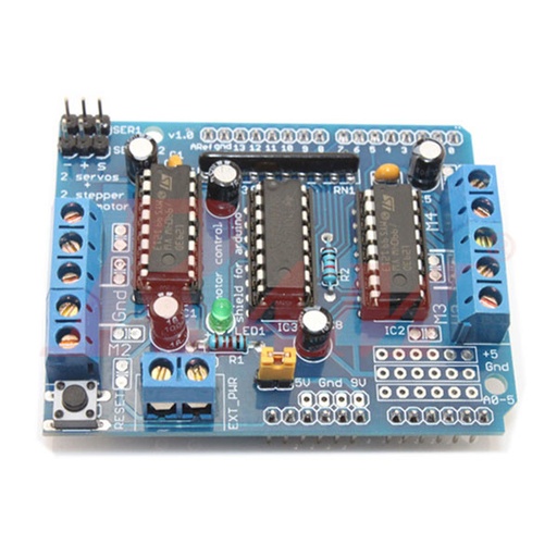 [ARDUINO.SH.L293D] Arduino Shield - L293D Motor Driver Shield اردوينو شيلد تحكم مواتير