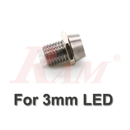 [COVER.LED.METAL.3MM] LED 3mm Metal Cover - LED Bezel Holder جراب ليد معدني 3 ملم