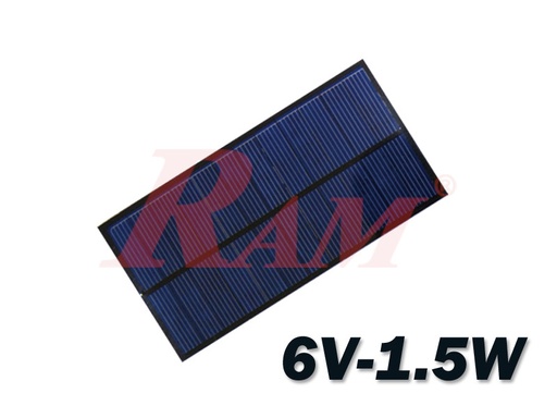 [SC.6V.165X65] Mini Solar Panel 1.5 Watt 6V/250mA