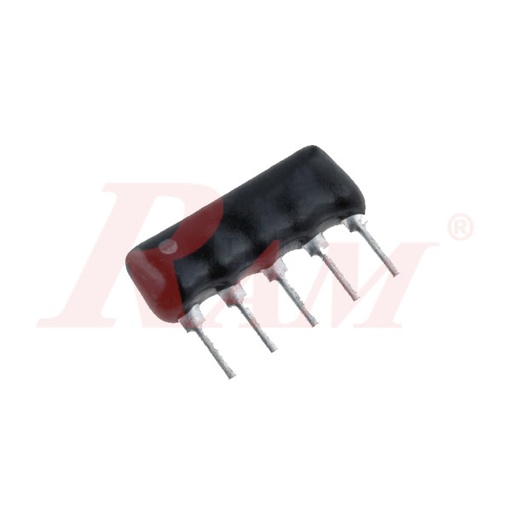 [RESISTOR.ARRAY.1K.5PIN] Resistor Network 1KΩ x 4 (5pins)