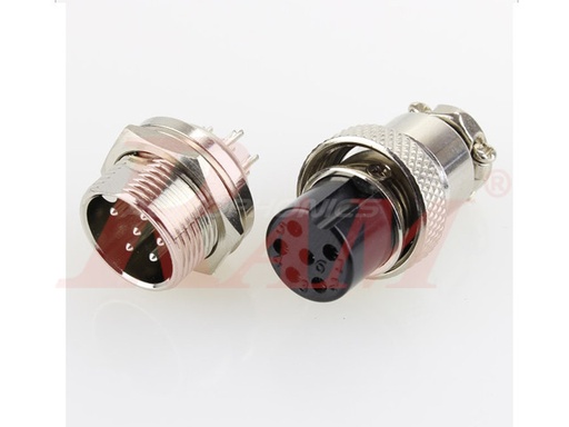 [GX16.5PIN] GX16-5 Pole Metal Male Female Panel Chassis Connector