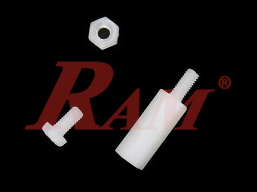 [SPACER.PLASTIC.12MF] Plastic Hex Spacer 12mm M/F - Standoff Spacer