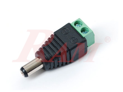 [R.3.TO.DC.MALE.AD33] DC Male Power Plug 2.1mm To 2pin Screw Terminal Block