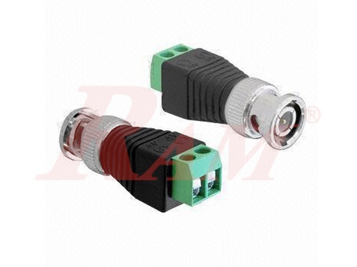 [R.3.TO.BNC.MALE] BNC Male Plug To 2pin Screw Terminal Block