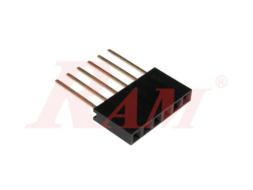 [PH50.1X6.FEMALE.LONG] PH50 - Pin Header Female 1x6 Straight 2.54mm - 11mm Long Leg