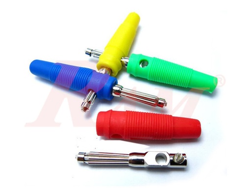 [AD89.RED] Banana Male Plug 4 mm - Red Color (AD89) سوكت بنانا ميل مميز مقاس 4ملي لون احمر