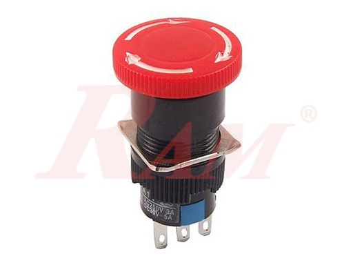 [PB.EMERGENCY.16MM] Emergency Switch 16mm Push Button 3pin