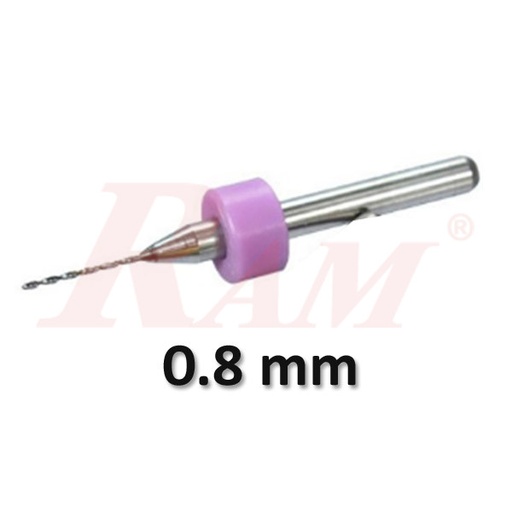 [BITS.PCB.0.8X3.175MM] Carbide PCB 0.8 mm Micro Drilling End Mill Bit
