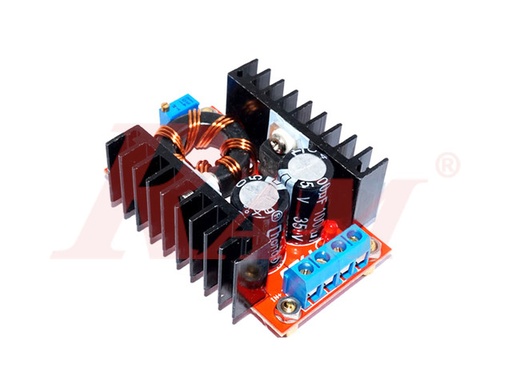 [DC.DC.201] DC-DC Step Up Converter Adjustable 6A 150W (10~32Vdc to 12~35Vdc) SKU#DC201 بوردة دائرة رافع جهد - فولت