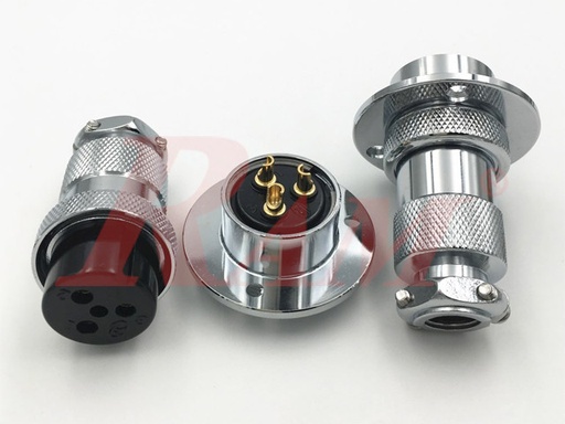 [GX25.3PIN] GX25-3 Pole Metal Male Female Panel Chassis Connector