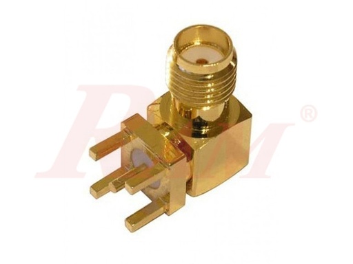 [SMA.PCB.90.FEMALE] SMA Female Connector 90° - Angled for PCB