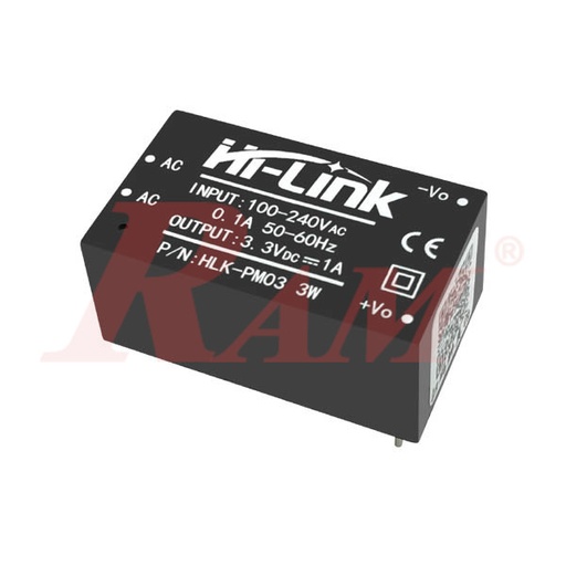 [AC.DC.HLK.PM03] AC-DC Module 3W 220Vac to 3.3Vdc (HLK-PM03)  محول فولت متردد 220 الى فولت مستمر 3.3 فولت 3 واط