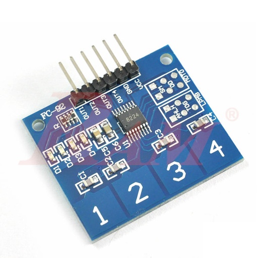 [KIT.TOUCH.TTP224] TTP224 - 4 Digital Capacitive Touch Sensor Switch Module