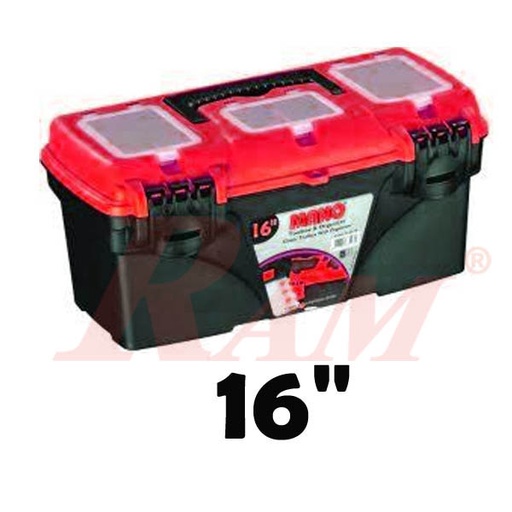 [DY16.COLOR] Empty Tools Box 16" with Hang - DY16C شنطة عدد ومكونات بحوافظ علوية مقاس 16"