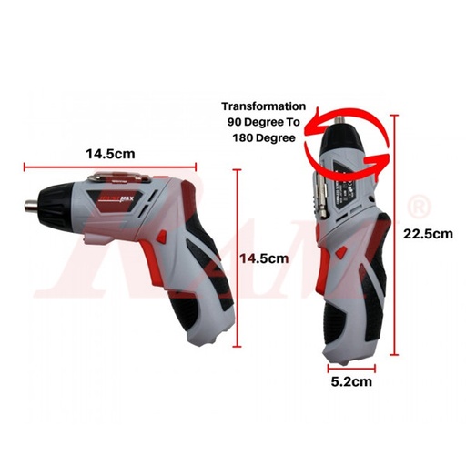 [JST248.CORDLESS.4.8V] JST248 KIT 4.8V Rechargeable Cordless Screwdriver مفك كهرباء بطارية قابل لاعادة الشحن 4.8 فولت