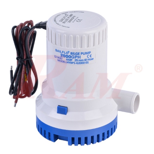 [SF.2000GPH] Liquid Pump - 2000GPH (12Vdc) Bilge Pump