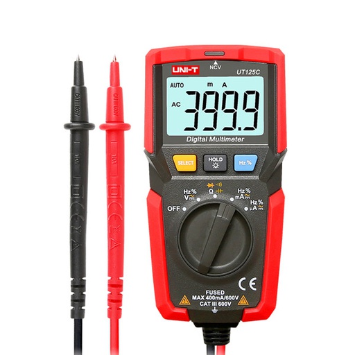 [AVO.UT125C.UNIT] UT125C Pocket Size Digital Multimeter افوميتر جيب قياس كهرباء مقومات مكثفات متعدد رقمي
