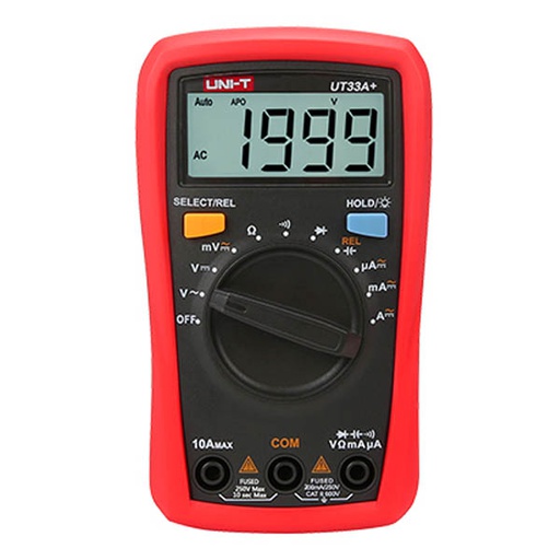 [AVO.UT33A+.UNIT] UT33A+ Palm Size Digital Multimeter - Auto Range افوميتر اوتوماتيك حجم الكف قياس كهرباء مقومات مكثفات متعدد رقمي