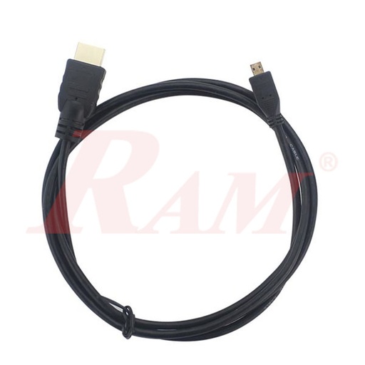 [RPI4.HDMI.CABLE] كابل عالي الدقة HDMI الي Micro-HDMI مايكرو اتش دي - طول 1.8 متر