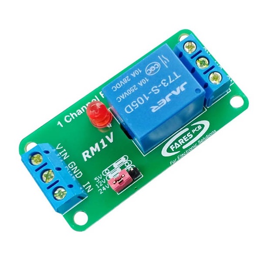 [KIT.1RELAY.PLC] 1 Output Relay Module Works on (5V/12V/24V) Signal