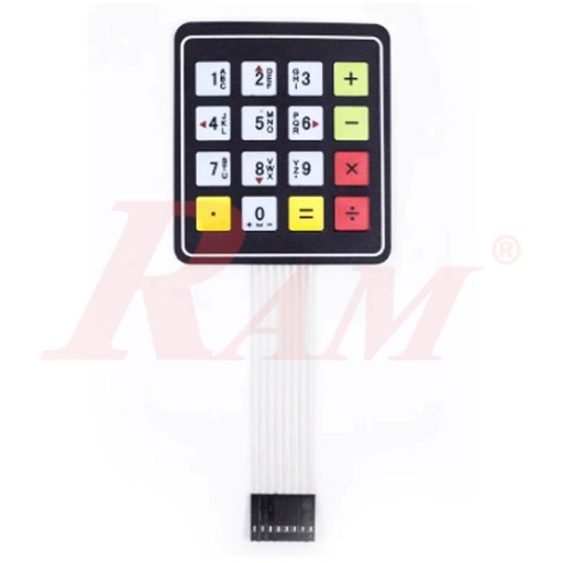 [KIT.KP.201] KP-201 Standard Matrix Key Pad 4x4 Flat (Calculator Shape) Grade B