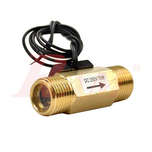 [SEN.DN15.WATER.FLOW] DN15 G1/2" Water/Air Flow Switch Sensor 1~12 L/min Copper - DC250V/70W
