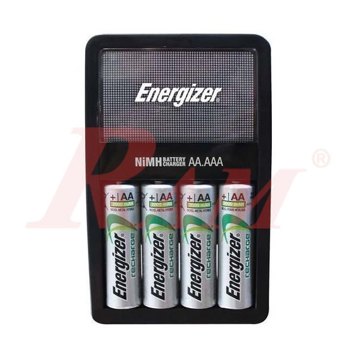 [ENERGIZER.CH+4XAA] Energizer® 4xAA Rechargeable Batteries + Accu Recharge MAXI Charger  شاحن بطاريات مع 4 بطارية AA انرجايزر قابلة للشحن