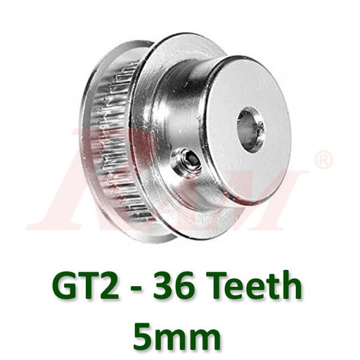 [GT2.5MM.36TEETH] GT2 / 36 Teeth Bore 5mm Timing Aluminum Pulley