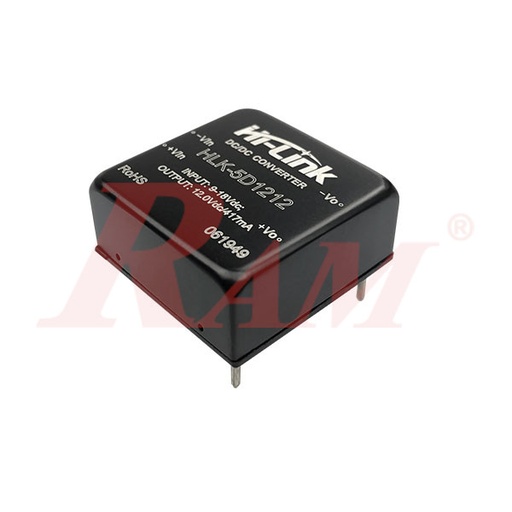[DC.DC.HLK.5D1212] DC-DC Power Module 5W Input Voltage (9~18Vdc) Output voltage 12Vdc/420mA (HLK-5D1212) محول جهد مستمر الى جهد مستمر