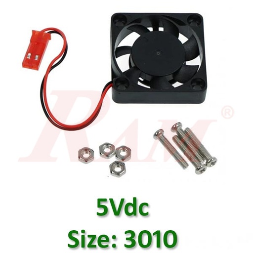 [RPI.FAN.3010] Cooling Fan 5Vdc 3010 For Raspberry Pi - Size 30x30x10mm