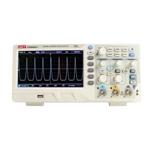 [AVO.UTD2052CL+.UNIT] UTD2052CL+ UNI-T Digital Storage Oscilloscope 50MHz Upgradable to 100MHz جهاز اوسلسكوب 50 ميجاهرتز 2 قناة - قابل للترقية الى 100 ميجاهرتز