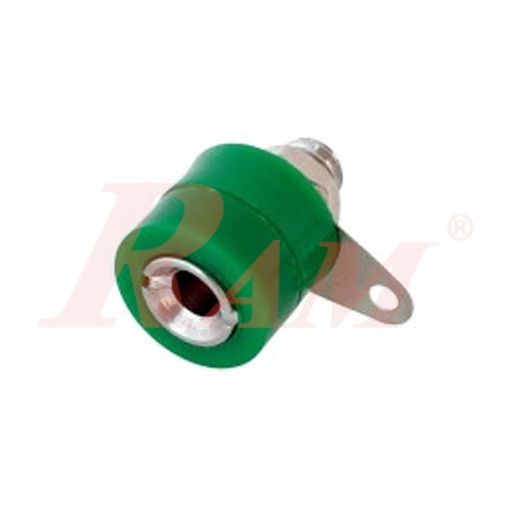 [AD34.SHORT.GREEN] Banana Female Plug 4mm - Short - Green Color