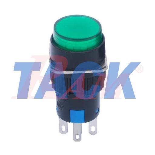 [PB.BIG.3PIN.TACK.GREEN] Switch Momentary 16mm Green - Self Resetting