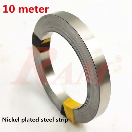 [SPOT.WELDING.ROLL.6MM] Spot Welding Roll 6mm Nickel Strip 0.12x6mm - 99.96% Pure Nickel (10m/roll) رول شريط نيكل نقي عرض 6مم للحام الكهربي للبطاريات الليثيوم - بكرة 10متر