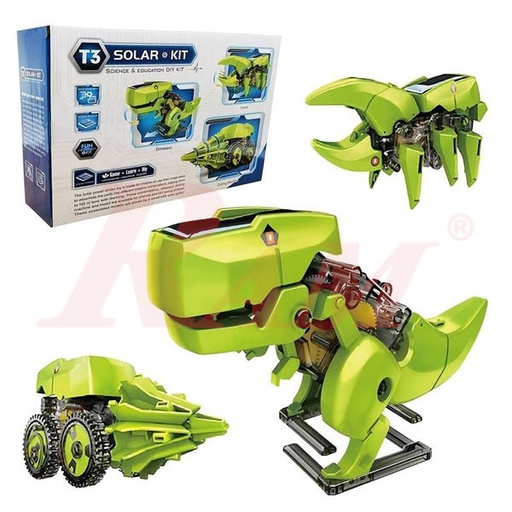 [KIT.DIY.SOLAR.T3] DIY Solar T3 Educational Dinosaur Robot Kit