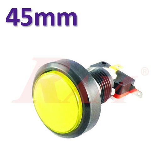[PB.ARCADE.45MM.12V.Y] زر ضغط دائري كبير مقاس 45 ملم على طراز Arcade مع ضوء LED اصفر