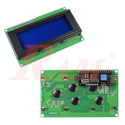 [LCD.I2C.4X20.BLUE] IIC/I2C 2004 Serial Character LCD 4x20 Display