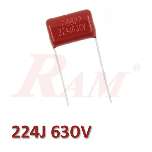 [C.630V224J] 224J-630V Polypropylene Film Capacitor 0.22uF 630V