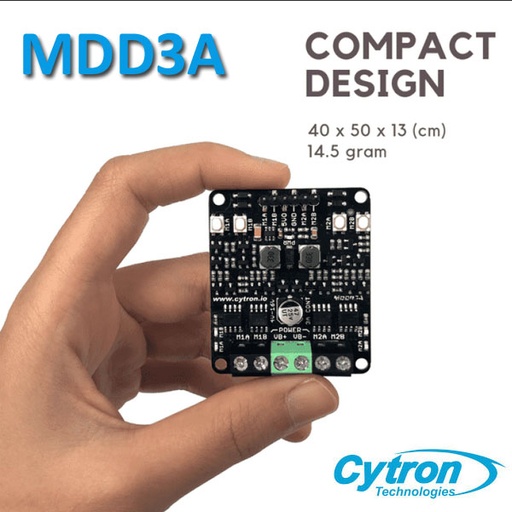 [MDD3A.CYTRON] MDD3A Cytron 3Amp 4V-16V DC Motor Driver (2 Channels)