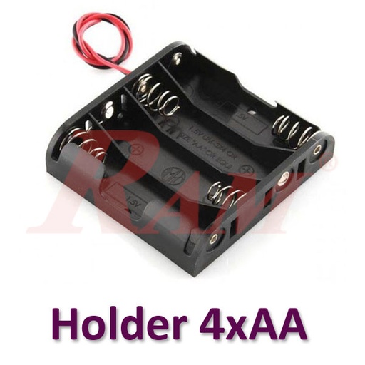 [BATTERY.HOLDER.4XAA] Battery Holder 4xAA Without Cover