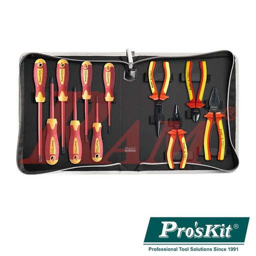 [PK2802.INSULATED.1000V.SET] Pro'sKit® PK-2802 - 1000V Insulated Plier & Screwdriver Set