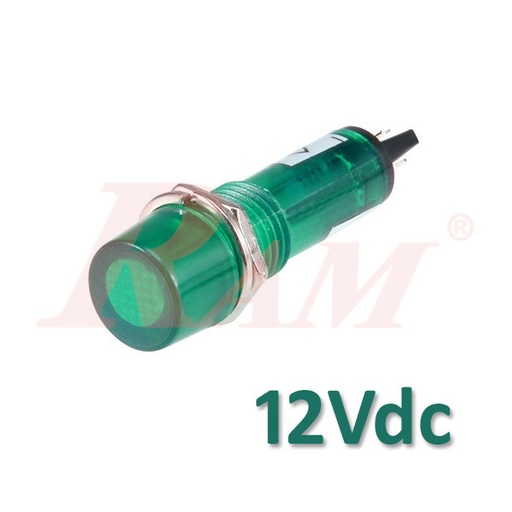 [XD10-3.12VDC.GREEN] XD10-3 DC12V Green Small LED Signal Indicator Light 10mm