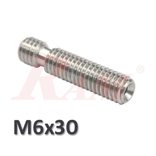 [KIT.3D.1010] 3D Printer M6*30 Nozzle Throat With Teflon Tube for 1.75mm MK8 Extruder