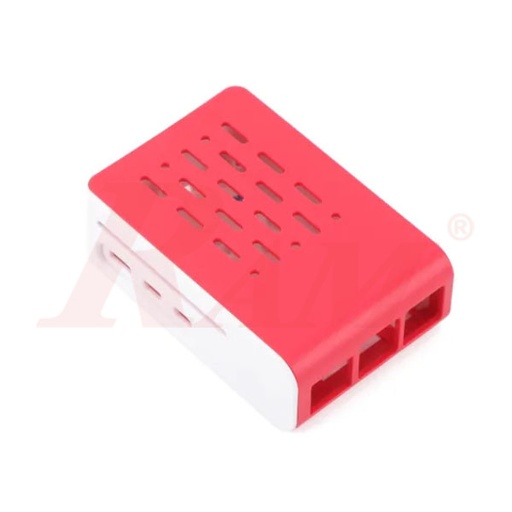 [RPI5.BOX.COLOR] Enclosure For Raspberry Pi 5 - ABS Red/White Case (SKU#BOX5CO)