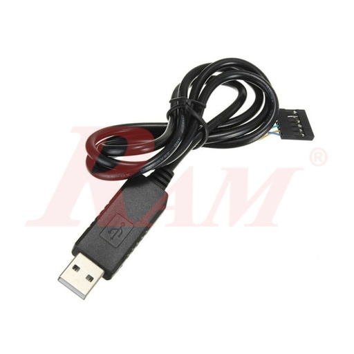 [CABLE.TTL.FTDI.6PIN] FT232 FTDI 6Pin USB to Serial TTL Converter Cable
