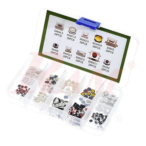 [KIT.PRESS.250] Box of 250pcs Tack Button Switch Kit