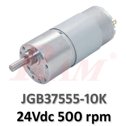 [DC.JGB37555.24V500R] DC Geared Motor 24Vdc 500 rpm - Model JGB37555-10K